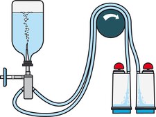 Steritest&#174; NEO Device For liquids in large vials., Blue base canister with a vented double needle for large glass containers with septa., pkg of 10 blisters per box, Single packed