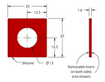 Grace Bio-Labs Press-To-Seal silicone isolator, No PSA wells, 1 (Round, 13mm diameter, 1.6mm depth)