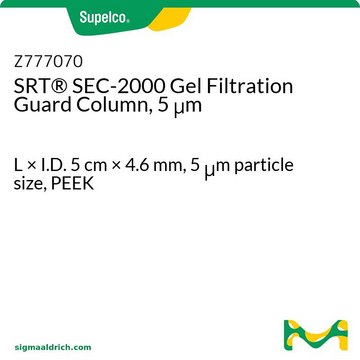 SRT&#174; SEC-2000 Gel Filtration Guard Column, 5 &#956;m L × I.D. 5&#160;cm × 4.6&#160;mm, 5&#160;&#956;m particle size, PEEK