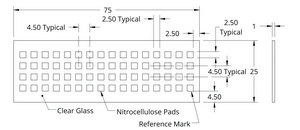 Grace Bio-Labs ONCYTE&#174; SuperNOVA&#8482; nitrocellulose film slides 64-2.5 mm x 2.5 mm NC pads per slide, plain glass