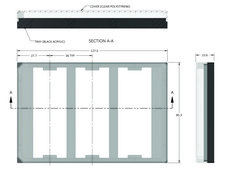 Grace Bio-Labs ProPlate&#174; tray and cover for stainless steel spring clip modules, holds 3 slide modules