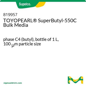 TOYOPEARL® SuperButyl-550C Bulk Media bottle of 1 L, phase C4 (butyl), 100 μm particle size