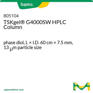 TSKgel&#174; G4000SW HPLC Column phase diol, L × I.D. 60&#160;cm × 7.5&#160;mm, 13&#160;&#956;m particle size