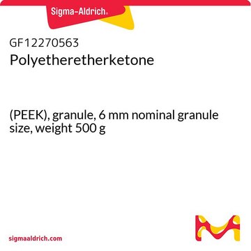 Polyetheretherketone (PEEK), granule, 6&#160;mm nominal granule size, weight 500&#160;g