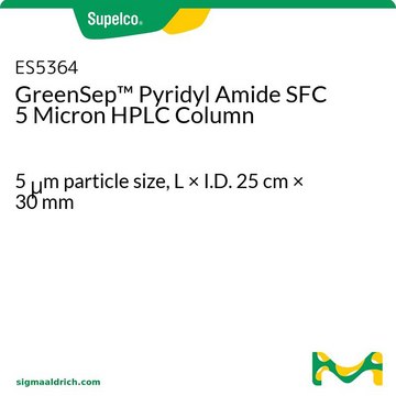 GreenSep&#8482; Pyridyl Amide SFC 5 Micron HPLC Column 5&#160;&#956;m particle size, L × I.D. 25&#160;cm × 30&#160;mm