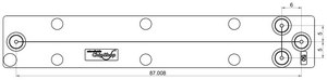 Cross-shaped channel chip - 100 &#956;m channel Fluidic 166, Cyclic Olefin Polymer (COP) with Luer Interface