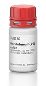 Molybdenum(VI) oxide nanopowder, 100&#160;nm (TEM), 99.5% trace metals basis