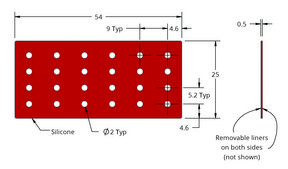 Grace Bio-Labs Press-To-Seal silicone isolator, No PSA wells, 24 (Round, 2mm diameter, 0.5mm depth)