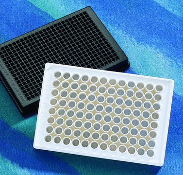 Corning&#174; 96 well NBS&#8482; Microplate flat bottom, black polystyrene, bag of 25 ×, non-sterile, lid: no