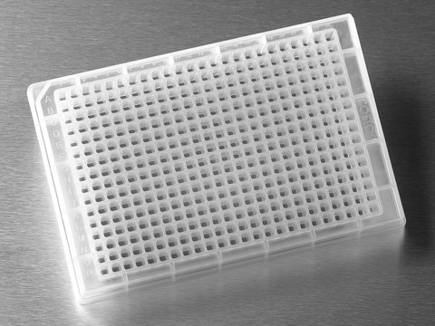 Corning&#174; 384 well microplate clear polypropylene, round bottom, non-sterile, lid: no, pack of 25