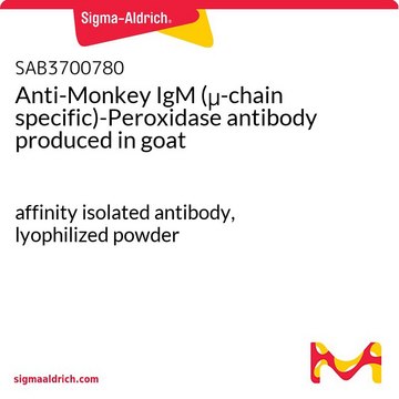 Anti-Monkey IgM (&#956;-chain specific)-Peroxidase antibody produced in goat affinity isolated antibody, lyophilized powder