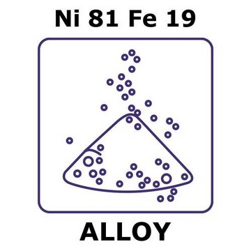 Nickel/Iron powder, Ni81%/Fe19%, 45 max. part. size (micron), weight 50&#160;g, condition atomized