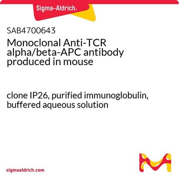 Monoclonal Anti-TCR alpha/beta-APC antibody produced in mouse clone IP26, purified immunoglobulin, buffered aqueous solution