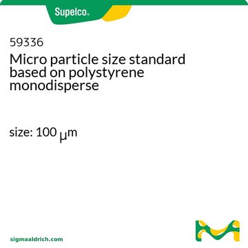 Micro particle size standard based on polystyrene monodisperse size: 100 &#956;m