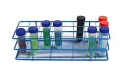 Coated Wire Tube Rack to hold, 24 x 35-40 mm tubes, blue
