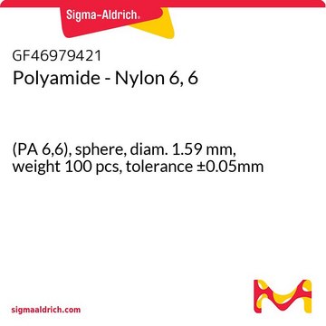 Polyamide - Nylon 6, 6 (PA 6,6), sphere, diam. 1.59&#160;mm, weight 100 pcs, tolerance ±0.05mm