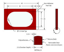 Grace Bio-Labs CoverWell&#8482; perfusion chambers 1 chamber, port diam. 1.5&#160;mm, chamber W × L × thickness 19&#160;mm × 32&#160;mm × 2.5&#160;mm