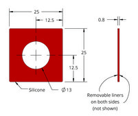 Grace Bio-Labs Press-To-Seal silicone isolator, No PSA wells, 1 (Round, 13mm diameter, 0.8mm depth)