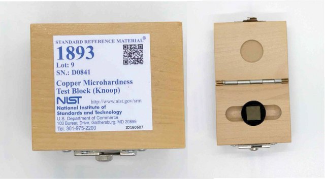 Copper microhardness test block (Knoop) NIST&#174; SRM&#174; 1893