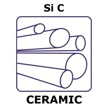 Silicon carbide - reaction bonded rod, 10.0&#160;mm diameter, length 100 mm