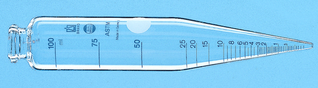 BRAND&#174; BLAUBRAND&#174; ASTM 100 mL centrifuge tube cylindrical, conical bottom, norm ASTM D91