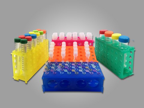 MTC&#8482; Bio 4-Way Rack holds 4 x 50 mL, 12 x 15 mL OR 32 x 1.5/2.0 mL, assorted colors
