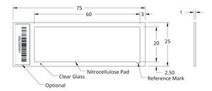 Grace Bio-Labs ONCYTE&#174; NOVA&#8482; nitrocellulose film slides 1- 20 mm x 60 mm NC pad per slide, plain glass