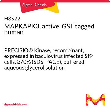 MAPKAPK3, active, GST tagged human PRECISIO&#174; Kinase, recombinant, expressed in baculovirus infected Sf9 cells, &#8805;70% (SDS-PAGE), buffered aqueous glycerol solution