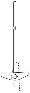 Quickfit&#174; stirrer shaft blades shaft D 6&#160;mm, blade W 76&#160;mm, joint: ST/NS 24/29