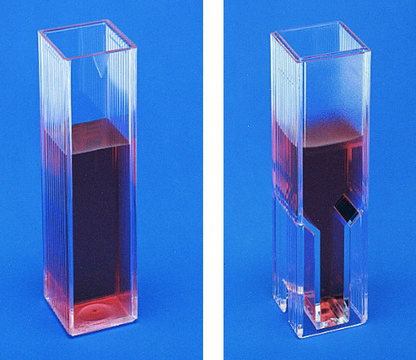 Disposable UV-grade methacrylate cuvettes capacity 4.5&#160;mL, pathlength 10&#160;mm, macro, clear wall