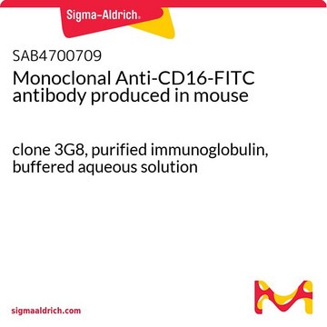 Monoclonal Anti-CD16-FITC antibody produced in mouse clone 3G8, purified immunoglobulin, buffered aqueous solution