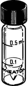 Vials, screw-top V-Vials&#174; with solid top cap volume 2&#160;mL, thread for 15-415, diam. × H 17&#160;mm × 61&#160;mm, pkg of 12&#160;ea