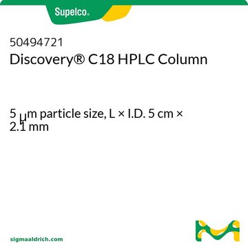 Discovery&#174; C18 HPLC Column 5&#160;&#956;m particle size, L × I.D. 5&#160;cm × 2.1&#160;mm