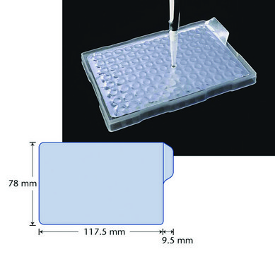 AlumaSeal&#174; 96 film size 38&#160;&#956;m, thick aluminum foil sealing film for use with 96 well plates, non-sterile