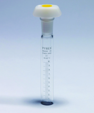 Pyrex&#174; Test tubes with standard ground stoppers graduated, 10&#160;mL