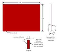 Grace Bio-Labs Press-To-Seal silicone isolator, red silicone sheet thickness 1.0&#160;mm