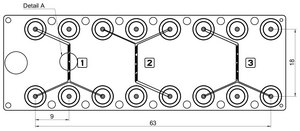 Herringbone Mixer Chip Fluidic 187, PC