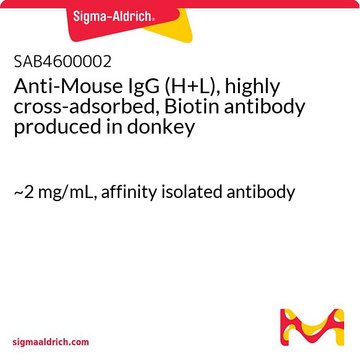 Anti-Mouse IgG (H+L), highly cross-adsorbed, Biotin antibody produced in donkey ~2&#160;mg/mL, affinity isolated antibody