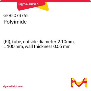 Polyimide (PI), tube, outside diameter 2.10mm, L 100&#160;mm, wall thickness 0.05&#160;mm