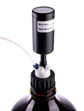 HPLC bottle adapter S40 with 3 tube connections and 1 connection for exhaust air filter, solvents disposal