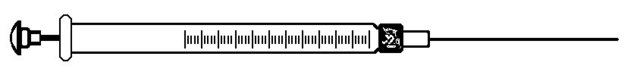 Hamilton&#174; syringe, 7000 series, knurled hub 7001KH, volume 1&#160;&#956;L, needle size 25s ga (bevel tip), needle L 70&#160;mm (2.75&#160;in.)