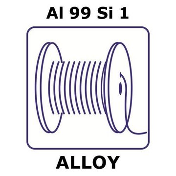 Aluminum-silicon alloy, Al99Si1 50m wire, 0.125mm diameter, hard