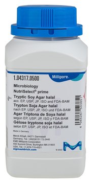 Tryptic Soy Agar - Dehydrated Culture Media NutriSelect&#174; Prime, EP, USP, JP, ISO, FDA BAM, powder, Suitable for use in Halal and Kosher certified processes