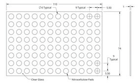 Grace Bio-Labs ONCYTE&#174; SuperNOVA&#8482; nitrocellulose film slides 96-6 mm diam. round pads, for SBS compliant microtiter plates/glass substrate