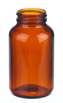 Wheaton wide-mouth bottle without cap, wide-mouth amber soda-lime glass bottle, capacity (250&#160;mL)
