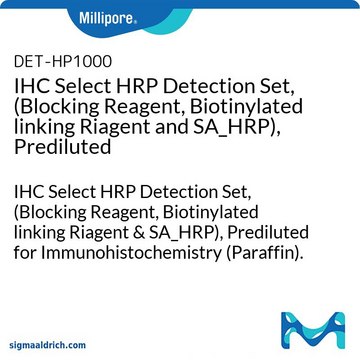 IHC Select HRP Detection Set, (Blocking Reagent, Biotinylated linking Riagent and SA_HRP), Prediluted IHC Select HRP Detection Set, (Blocking Reagent, Biotinylated linking Riagent &amp; SA_HRP), Prediluted for Immunohistochemistry (Paraffin).