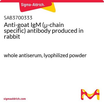 Anti-goat IgM (&#956;-chain specific) antibody produced in rabbit whole antiserum, lyophilized powder