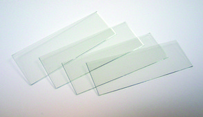 Indium tin oxide coated glass slide, rectangular surface resistivity 8-12&#160;&#937;/sq, slide