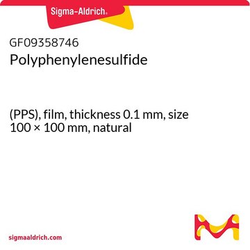 Polyphenylenesulfide (PPS), film, thickness 0.1&#160;mm, size 100 × 100&#160;mm, natural