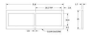 Grace Bio-Labs silicone gasket for ProPlate&#174; microarray system fits 2 wells, size 16.5&#160;mm × 34&#160;mm